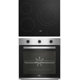 Conjunto de Forno e Vitrocerâmica BEKO BBSE12121XD Preto de BEKO, Cozinhas - Ref: S0456794, Preço: 355,21 €, Desconto: %