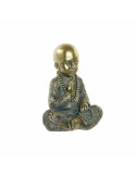 Decorative Figure DKD Home Decor Blue Multicolour Golden Monk Oriental 17 x 13,6 x 21,8 cm | Tienda24 Tienda24.eu