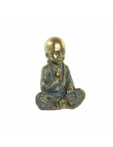 Decorative Figure DKD Home Decor Blue Multicolour Golden Monk Oriental 17 x 13,6 x 21,8 cm | Tienda24 Tienda24.eu