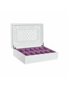 Jewelry box DKD Home Decor Watches 29 x 20 x 9,5 cm Crystal Lilac White MDF Wood | Tienda24 Tienda24.eu