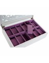 Jewelry box DKD Home Decor Watches 29 x 20 x 9,5 cm Crystal Lilac White MDF Wood | Tienda24 Tienda24.eu