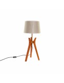 Lampe de bureau DKD Home Decor Marron Beige Polyester Bois 220 V 50 W | Tienda24 Tienda24.eu