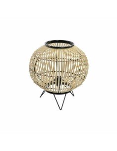 Lampada da tavolo DKD Home Decor Nero Metallo Marrone Bambù (36 x 36 x 37 cm) da DKD Home Decor, Lampade da tavolo e abat-jou...