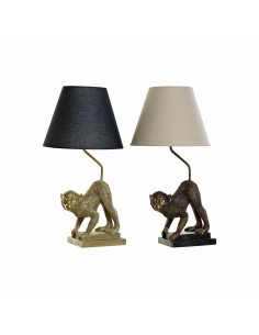 Lampe de bureau DKD Home Decor Doré Métal Bois (33 x 33 x 51 cm) | Tienda24 Tienda24.eu