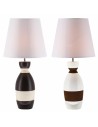 Tischlampe DKD Home Decor aus Keramik Braun Schnur Weiß 30 x 30 x 61 cm 220 V 50 W (2 Stück) | Tienda24 Tienda24.eu