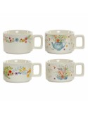 Ensemble de tasses à café DKD Home Decor Métal Multicouleur 260 ml Dolomite (4 Pièces) | Tienda24 Tienda24.eu