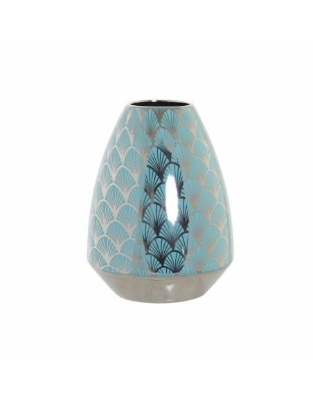 Vase DKD Home Decor Turquoise Porcelain Oriental (18 x 18 x 24 cm) | Tienda24 Tienda24.eu