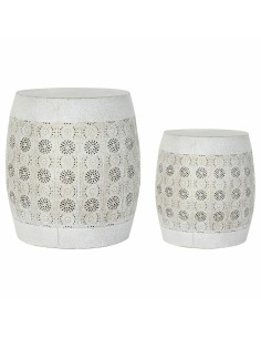 Side table DKD Home Decor 8424001825165 82 x 82 x 48 cm Crystal Natural Aluminium | Tienda24 Tienda24.eu