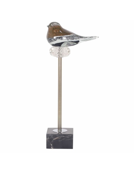 Decorative Figure DKD Home Decor Crystal Marble Bird (18 x 10 x 42 cm) | Tienda24 Tienda24.eu