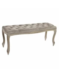 Banqueta Alexandra House Living Gris Crema 46 x 46 x 49 cm | Tienda24 Tienda24.eu