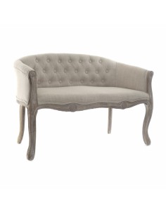 Canapé deux places DKD Home Decor Gris Bois d'hévéa Velours 122 x 85 x 74 cm | Tienda24 Tienda24.eu