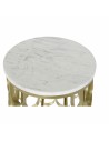 Mesa auxiliar DKD Home Decor 30,5 x 30,5 x 50 cm Dorado Blanco Plástico Mármol Hierro | Tienda24 Tienda24.eu