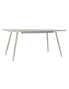 Mesa de Comedor Home ESPRIT Blanco Aluminio 120 x 75 x 75 cm | Tienda24 Tienda24.eu