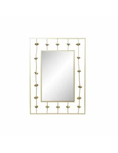 Espelho de parede DKD Home Decor Dourado Metal Folha de planta (71 x 1 x 97 cm) | Tienda24 Tienda24.eu