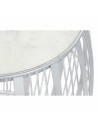 Tavolo aggiuntivo DKD Home Decor Bianco Marmo Ferro Argentato (46 x 46 x 41 cm) da DKD Home Decor, Tavoli - Ref: S3023036, Pr...