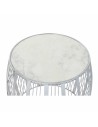 Tavolo aggiuntivo DKD Home Decor Bianco Marmo Ferro Argentato (46 x 46 x 41 cm) da DKD Home Decor, Tavoli - Ref: S3023036, Pr...