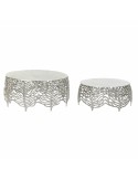 Table d'appoint DKD Home Decor Aluminium (2 pcs) (52 x 52 x 25 cm) (63.5 x 63.5 x 30.5 cm) | Tienda24 Tienda24.eu