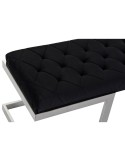 Banqueta DKD Home Decor Negro Poliéster Acero (140 x 40 x 40 cm) | Tienda24 Tienda24.eu