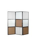 Biombo DKD Home Decor Metal Bambú Cristal (180 x 1.8 x 180 cm) | Tienda24 Tienda24.eu