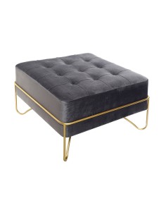 Bench DKD Home Decor Metal Polyester Navy Blue MDF Wood (81 x 41 x 52 cm) | Tienda24 Tienda24.eu