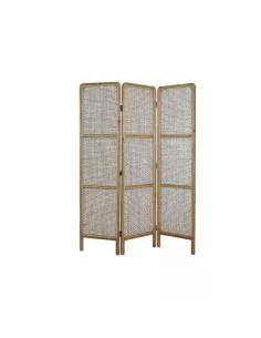 Biombo DKD Home Decor Metal Bambu Cristal (180 x 1.8 x 180 cm) | Tienda24 Tienda24.eu