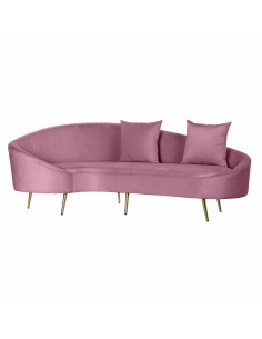 Divano DKD Home Decor Rosa Dorato Metallo Poliestere (210 x 120 x 84 cm) da DKD Home Decor, Divani - Ref: S3023746, Precio: 6...