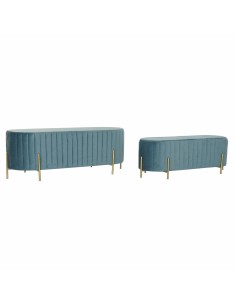 Chaise Longue Sofa DKD Home Decor Black Sky blue Metal 140 x 59 x 42 cm | Tienda24 Tienda24.eu