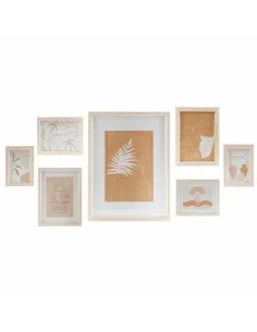 Photo frame White Brown Mango wood World Map 22,3 x 28 x 1,5 cm (6 Units) | Tienda24 Tienda24.eu