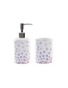 Bath Set DKD Home Decor White ABS Dolomite Polka dots 7 x 7 x 17,5 cm (2 Units) | Tienda24 Tienda24.eu