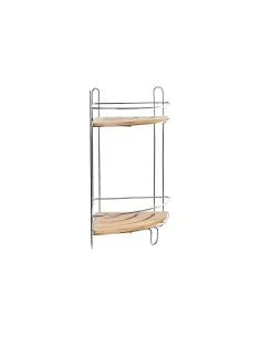 Estantería de Esquina DKD Home Decor Natural Bambú Metal cromado inoxidable 2 Estantes 19,5 x 19,5 x 36,5 cm de DKD Home Deco...