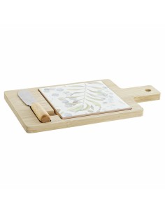 Set da Aperitivo DKD Home Decor Multicolore Naturale Bambù Alluminio Plastica Gres Cottage 21,5 x 11,8 x 1,5 cm da DKD Home D...