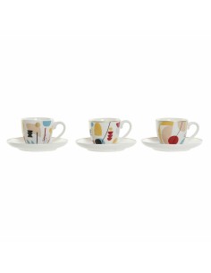 Set di Tazze da Caffè DKD Home Decor Astratto 80 ml Bianco Multicolore da DKD Home Decor, Tazze - Ref: S3025963, Precio: 20,8...