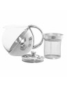 Teapot DKD Home Decor Silver Stainless steel Crystal Plastic 500 ml 14 x 11 x 12 cm | Tienda24 Tienda24.eu