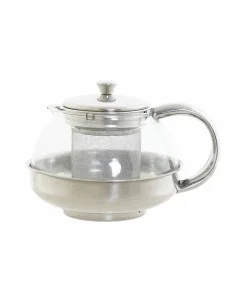 Teapot DKD Home Decor Silver Stainless steel Crystal Plastic 500 ml 14 x 11 x 12 cm | Tienda24 Tienda24.eu