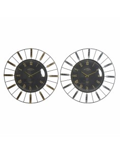 Wall Clock Versa Metal Crystal MDF Wood 4,5 x 60 x 60 cm | Tienda24 Tienda24.eu