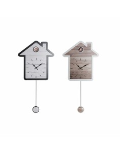 Orologio da Parete DKD Home Decor 32 x 5 x 56 cm Naturale Bianco Plastica Casa Legno MDF (2 Unità) da DKD Home Decor, Orologi...