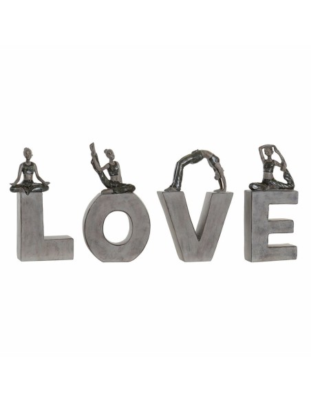 Statua Decorativa DKD Home Decor Love Resina (13 x 6 x 23 cm) (40 x 4 x 22 cm) (4 pcs) da DKD Home Decor, Soprammobili - Ref:...