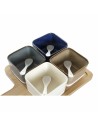 Set de Aperitivo DKD Home Decor 27 x 20 x 1,3 cm Porcelana Beige Azul Marrón Verde Moderno | Tienda24 Tienda24.eu