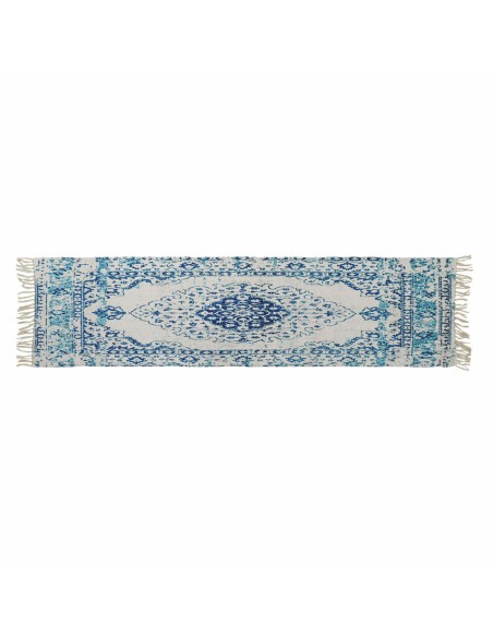 Tapete DKD Home Decor Azul Algodão Chenille (60 x 240 x 1 cm) | Tienda24 Tienda24.eu