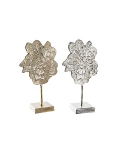 Statua Decorativa DKD Home Decor 22 x 10 x 38 cm Fiore Champagne Argentato Orientale da DKD Home Decor, Soprammobili - Ref: S...