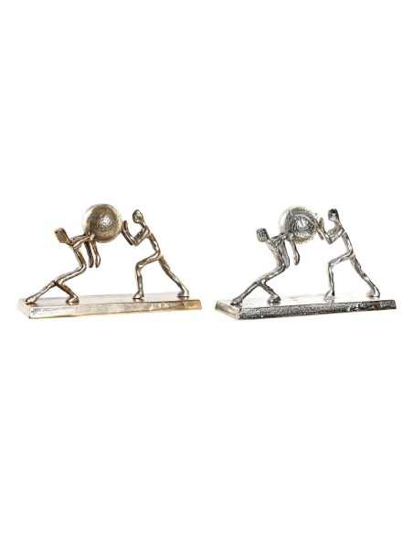 Decorative Figure DKD Home Decor 33 x 10 x 19 cm Champagne Silver (2 Units) | Tienda24 Tienda24.eu