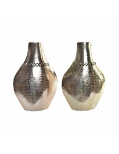 Vase Alexandra House Living Blanc Argenté Céramique 12 x 29 cm | Tienda24 Tienda24.eu