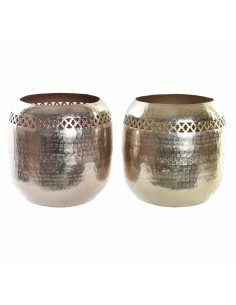 Vase Gris Doré verre 11,5 x 24 x 11,5 cm (6 Unités) | Tienda24 Tienda24.eu