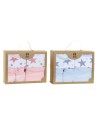 Set of clothes DKD Home Decor Blue Pink 0-6 Months Cotton Stars (2 Units) | Tienda24 Tienda24.eu