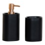 Set de Baño DKD Home Decor Negro Dorado PVC Resina Glam 8,5 x 6