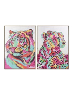 Quadro DKD Home Decor 104 x 4,5 x 143,5 cm Tigre Moderno (2 Unità) da DKD Home Decor, Stampe e quadri su tela - Ref: S3028324...