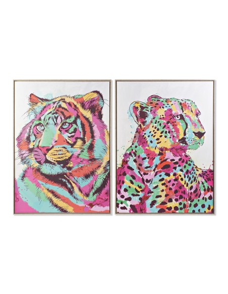 Bild DKD Home Decor 104 x 4,5 x 143,5 cm Tiger Moderne (2 Stück) | Tienda24 Tienda24.eu