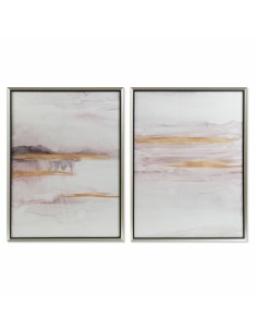 Painting Home ESPRIT White polystyrene Canvas Abstract Scandinavian 40 x 4,8 x 50 cm (3 Units) | Tienda24 Tienda24.eu