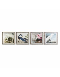 Lienzo DKD Home Decor 63 x 3 x 63 cm 60 x 3 x 60 cm Pájaros Shabby Chic (2 Unidades) | Tienda24 Tienda24.eu