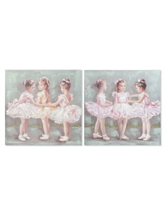 Quadro DKD Home Decor 80 x 3 x 80 cm Ballerina Classica Tradizionale (2 Unità) da DKD Home Decor, Stampe e quadri su tela - R...